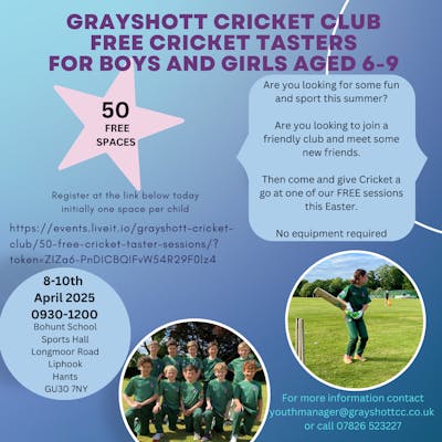 50 FREE Cricket Taster Sessions