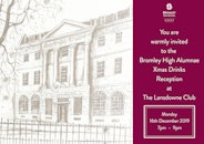 Alumnae drinks reception at The Lansdowne  - 7pm -9pm Monday 16th December