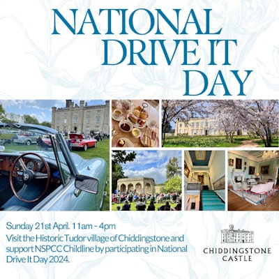 Classic Car Drive It Day. Chiddingstone Castle. Sunday 21 April 2024. 11am-4pm