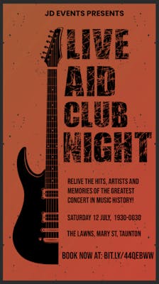 CW vs PUMP - Live Aid 40th Anniversary Club Night Special