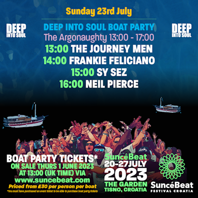 DEEP INTO SOUL BOAT PARTY (Sunday)