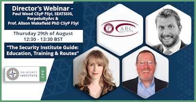 Director's Webinar - The Security Institute Guide: Education, Training & Routes