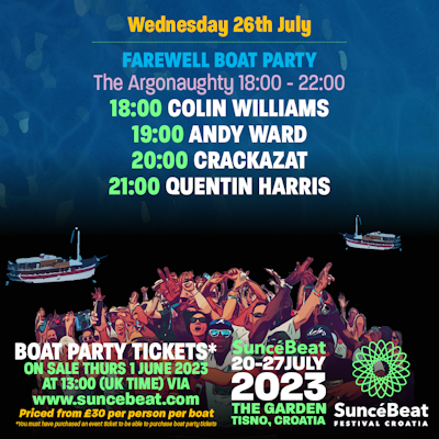 FAREWELL BOAT PARTY (Wednesday)