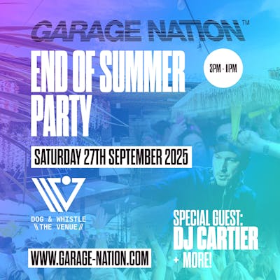 Garage Nation End of Summer Party 2025