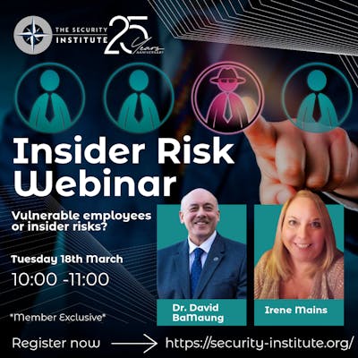 INSIDER RISK SIG Webinar: Vulnerable employees or insider risks?