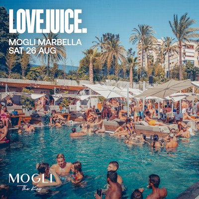 LoveJuice Pool Party at Mogli Marbella - Bank Hol Sat 26 August '23