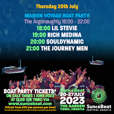 MAIDEN VOYAGE BOAT PARTY (Thursday)