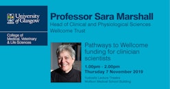 Pathways to Wellcome funding for clinician scientists - Professor Sara Marshall