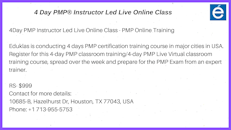 Online training course for PMP Exam