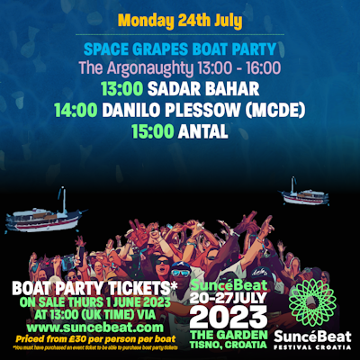 SPACE GRAPES BOAT PARTY (Monday)