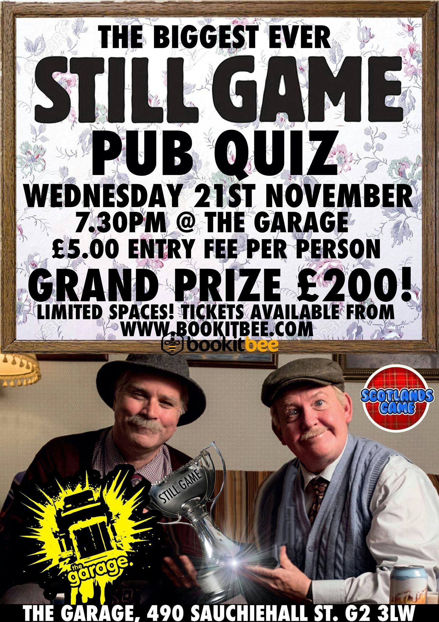 Still Game Quiz The Garage Bookitbee